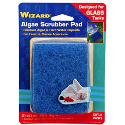 Penn Plax Wizard Algae Scrubber Pad for Glass Aquariums