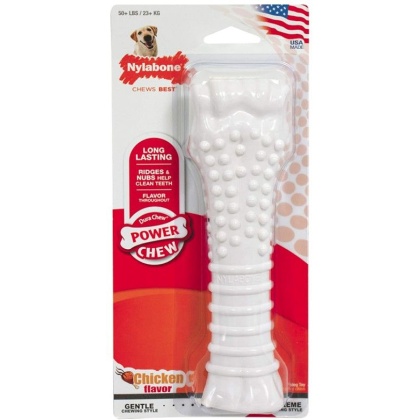 Nylabone Dura Chew Smooth White Dog Bone - Chicken Flavor