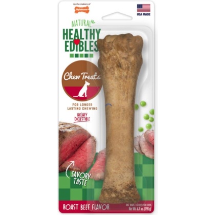 Nylabone Healthy Edibles Wholesome Dog Chews - Roast Beef Flavor