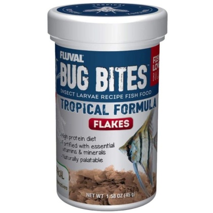 Fluval Bug Bites Insect Larvae Tropical Fish Flake