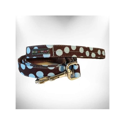 Blue Dot on Brown - Polka Dot Dog Leads  - REGULAR Lead 1\